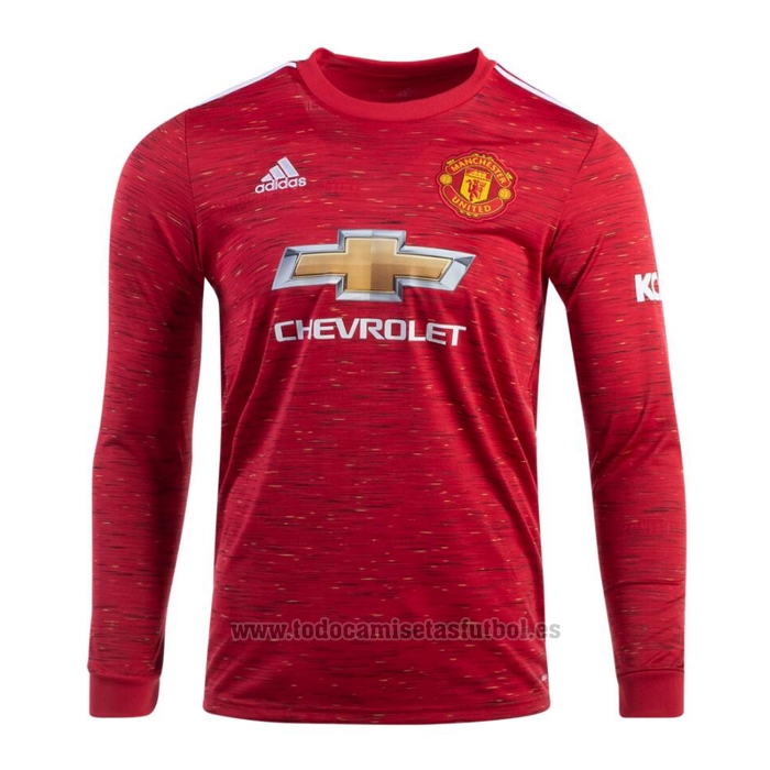 Camiseta Manchester United 1ª Manga Larga 20202021